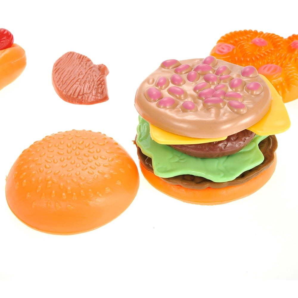 PlayWorld Kitchen Connection Fast Food & Dessert Play Food Set For Kids - 30 pieces - Multicolor