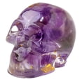 thumbnail image 2 of Mini Crystal Resin Skull Head Statue 0.78x0.78x1.18 In, Colorful Transparent Human Skull Figurine, Gothic Halloween Spooky Tabletop Craft Ornament, Home Office Desk Shelf Decorative Sculpture Gift, 2 of 9