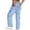 1-Blue, variant on Toddler Girls' Jeans Baggy Jeans for Kids High Waisted Wide Leg Jeans with Pockets Straight Leg Jeans Girls Clothing Size 12-18 Months