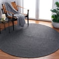 thumbnail image 2 of SAFAVIEH Braided Gino Distressed Machine Washable Reversible Area Rug, Black, 6' x 6' Round, 2 of 8