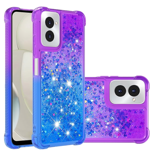 Funda para Motorola MOTO G Power 5G 2024 Transparente con Brillos Carcasa Protectora Antigolpes con Glitter Brillante