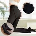 thumbnail image 3 of Mallas térmicas para mujer, mallas térmicas leggings con forro polar interior mallas de forro polar negras, 3 of 4