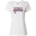 thumbnail image 3 of Inktastic I'm a Survivor Breast Cancer Awareness with Ribbon Women's T-Shirt, 3 of 5