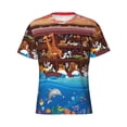 thumbnail image 4 of Qekee Animals On Noah's Ark2 Classic Fit T-Shirt Men's Shirt Men's Tight Short Sleeves for Exercise, Running, Mountaineering - Animals On Noah's Ark2, 4 of 9