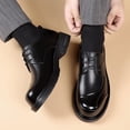 thumbnail image 2 of Men's Cowhide Leather Shoes Casual Thick-Sole Business Shoes, 2 of 6