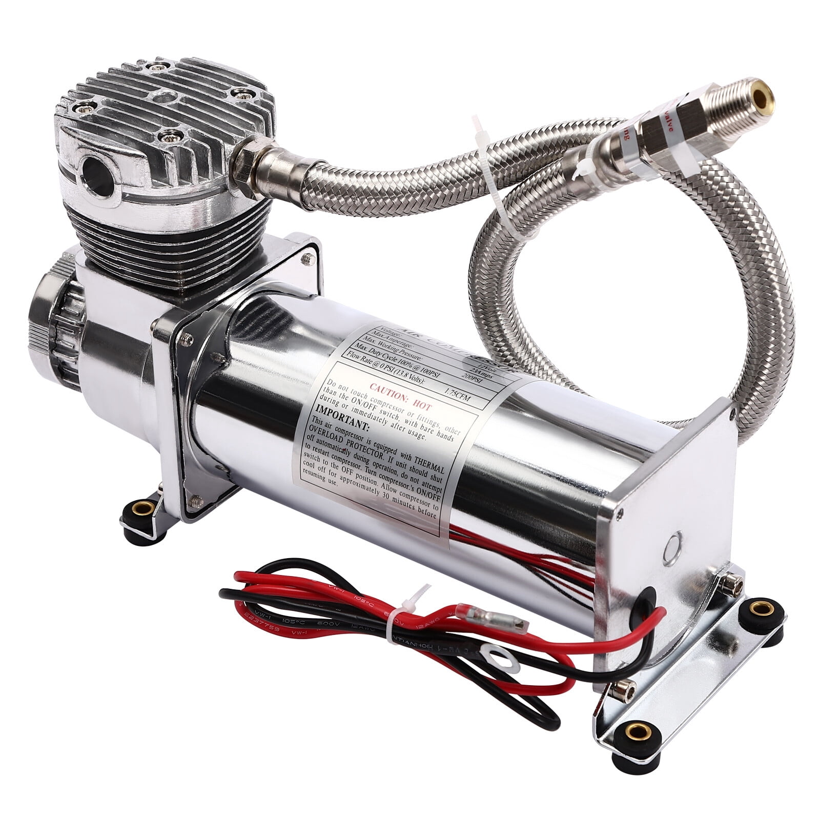 Miumaeov 12V Heavy Duty Air Compressor Kit Universal Air Ride Suspension Compressor 200PSI