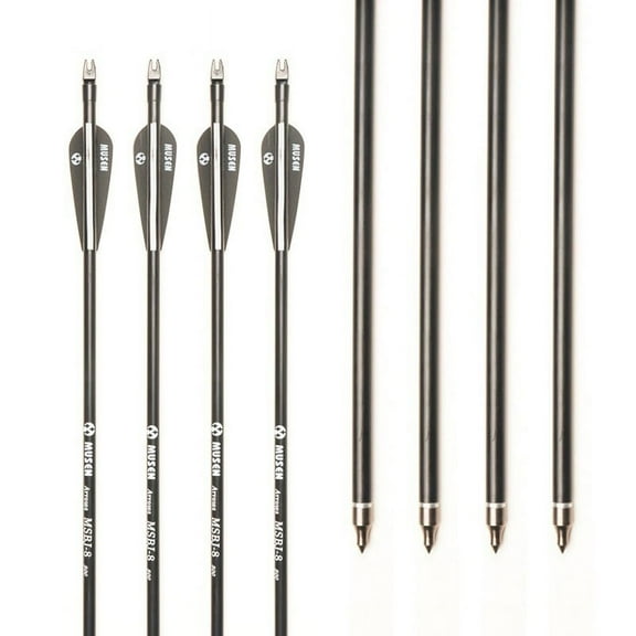 30" Black and White Fiberglass Arrow with Replaceable Arrowhead Spine 500 for Recurve/Coumpond Bows Archery 12pcs