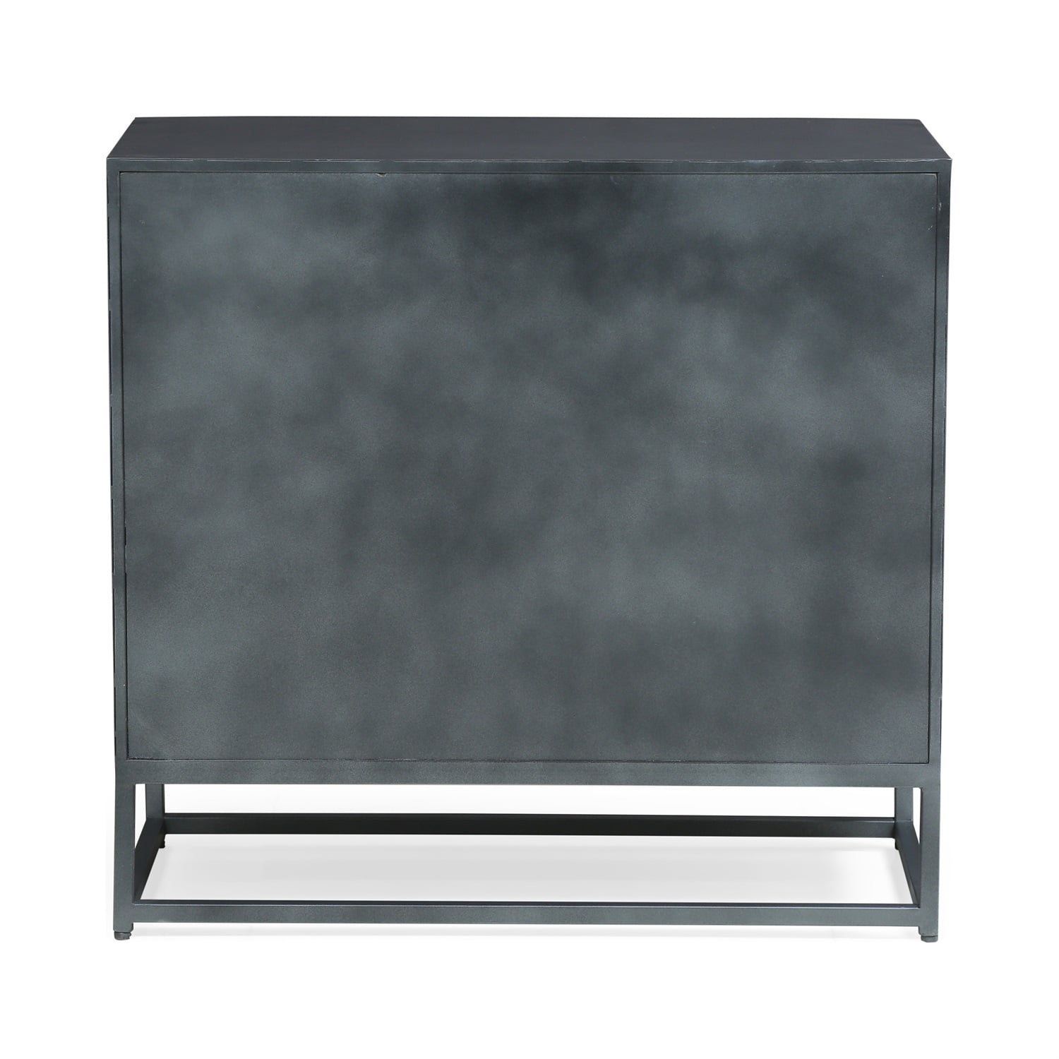 Kadyn Modern Door Cabinet, Industrial Storage Cabinet with 2 Doors, Floor Storage Cabinet for Living Room, Gray and Black