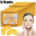 thumbnail image 2 of Máscara de ojos dorada, mascarilla de colágeno de cristal hidratante, antiarrugas, antienvejecimiento, elimina las ojeras, parche para el cuidado de la piel de los ojos, 10 pares Gao Jinjia LED, 2 of 2