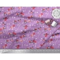 thumbnail image 2 of Soimoi Tissu en Velours Feuilles, & Imprimé Floral Rose Tissu de Couture Yard 58 Pouces de Large, 2 of 3