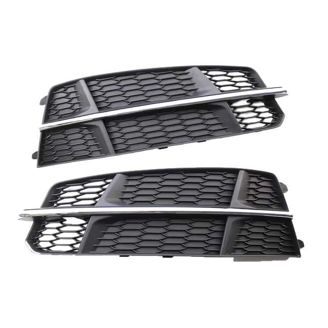 2 marcos de lámpara antiniebla de coche de parachoques inferior 4G0807682AN para modelo deportivo A6 C7 Cola Cubierta de parrilla de luz antiniebla