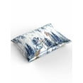 thumbnail image 2 of Christmas Snowman King Size Comforter Set, Blue Tree Eucalyptus Leaves Watercolor Soft Bedding for All Seasons, 4 Pcs Bed Set with 1Comforter (90"x106") ,1 Sheet(94"x116"), 2 Pillowcases (19"x35"), 2 of 7