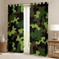 thumbnail image 2 of jejeloiu Military Camo Pattern Black Out Curtains,Green Camouflage Curtains Pack of 2 (42x63 Each) For Girls Women, 2 of 6