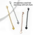 thumbnail image 2 of relayinert Chaîne d'Extension en Acier Inoxydable pour Collier Bracelet Fabrication de Bijoux Fermoir Rallonge Sac Fait Main Or, 2 of 9
