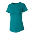 thumbnail image 2 of Hat and Beyond Women's Round Hem Bottom Workout Athletic Yoga Top Short Sleeve Tee Shirt, 2 of 4