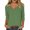 Green, variant on SBYOJLPB Women's Top 3/4 Sleeve V-Neck Solid Color Tops