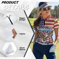 thumbnail image 5 of Aplkyhs American Flag Matching Golf Shirts for Couple Moisture Wicking Golf Tennis Shirts for Women Keep Cool in Hot Weather Breathable Fabric Lightweight for Tennis Enthusiasts, 5 of 7