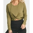 thumbnail image 4 of Real Essentials 4 Pack: Women's Dry-Fit Long-Sleeve Twist Front T-Shirt - Athletic Workout Yoga Tops (Available in Plus Size), 4 of 6