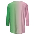 thumbnail image 4 of Meichang Hauts à Manches 3/4 pour Femmes T-Shirts de la Saint-Patrick Trèfle à Quatre Feuilles Imprimé T-Shirts Col Rond Printemps, 4 of 4