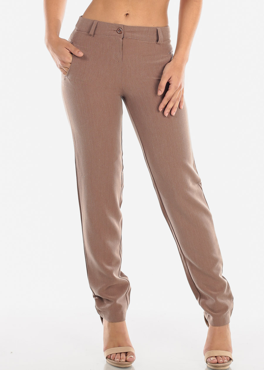 high waisted dress pants with bow