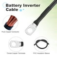 thumbnail image 3 of Uxcell 6AWG Gauge Battery Cable Wire 2FT Length 5/16" Diameter Positive and Negative Copper Alternator Connector Extender with US standard O-ring for Car RV Golf Cart Marine, Black, 3 of 6