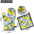 thumbnail image 6 of Lemon Kitchen Oven Mitt and Pot Holder Sets 4 Pcs for Baking, Cooking and Grilling, Heat Resistant Up To 392 °F, 6 of 7
