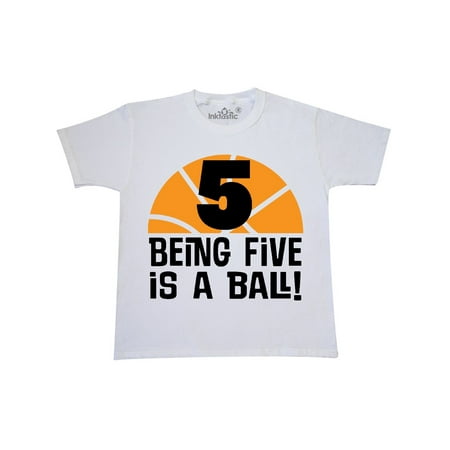 5th Birthday Boys Basketball Sports Youth T-Shirt