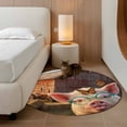 thumbnail image 2 of Small Round Rug 3Ft Washable Non-Slip, Farm Pig Circle Area Rugs for Living Room Bedroom, Farmhouse Barn Funny Animals Butterfly Indoor Floor Mats Carpet Runner for Home Decor, 2 of 8
