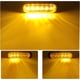 thumbnail image 4 of 4pcs Ultra Thin 6LED 12-24V Emergency Strobe Lights Amber Hazard Beacon Warning Flashing Lights Universal For Car Vehicle Truck, 4 of 5