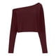 thumbnail image 5 of Sudadera con capucha de buceo,Blusa de poliéster con hombros descubiertos y manga larga, camisa informal lisa para mujer, ideal para el hogar, sopatenor, 5 of 9