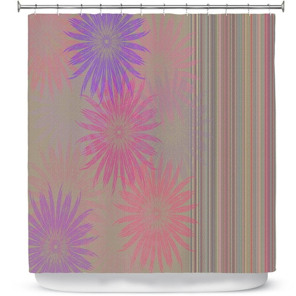 Shower Curtains 70" x 73" from DiaNoche Designs by Pam Amos - Flower Show Pinks