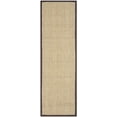 thumbnail image 3 of SAFAVIEH Natural Fiber Arbor Bordered Runner Rug, Natural/Dark Brown, 2'6" x 14' - Coastal Design, Natural & Dark Brown, Seagrass, Ideal for Entryway, Kitchen, Living Room, Office, Hallway, 3 of 12