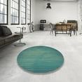 thumbnail image 4 of Ahgly Company Machine Washable Indoor Rectangle Transitional Medium Teal Green Area Rugs, 7' x 9', 4 of 7