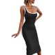 thumbnail image 3 of VISgogo Vestido de verano para mujer, patchwork, cuello en U, elástico, ajustado, ceñido al cuerpo, falda ajustada para mujer VISgogo moda, 3 of 6