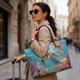 thumbnail image 2 of ZUXONGSY Sea Turtle Hibiscus Print Tote Handbag for Women Waterproof Handle Handbag Portable Work Bag with Inner Pocket for Daily Use Business, 2 of 6