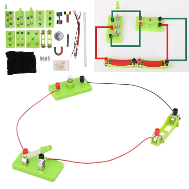 Kit de aprendizaje de circuitos, kit de aprendizaje de circuitos de física Kit de circuitos eléctricos para niños Kit de aprendizaje de circuitos eléctricos Características principales de la clase