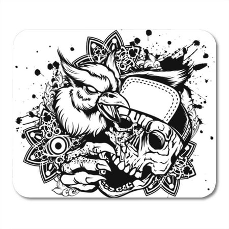 SIDONKU Graffiti Rap Skull Thug Evil Life Horror Blood Bandana Punk Mousepad Mouse Pad Mouse Mat 9x10 inch