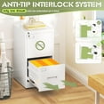thumbnail image 6 of Lateral file cabinet with lock, metal office file cabinet with drawers for home office, lockable file cabinet for legal/letter/A4/F4 size, 6 of 7