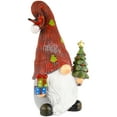 thumbnail image 4 of Northlight Gnome with Cardinal Holding Christmas Tree Decoration - 9", 4 of 6