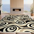 thumbnail image 2 of Design&I 4'x6' Washable Area Rug Snag-Free Skid-Resistant Medium Abstract Geometric Flowing Curves Rhythmic Lightweight Minimalist for Home Office, Under Desk, 2 of 7