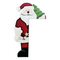 thumbnail image 2 of Soumake Christmas Door Topper Funny Cartoon Snowman Santa Claus Reindeer Wooden Door Frame Corner Sign for Home Party, 2 of 8