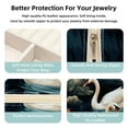 thumbnail image 3 of Swan Travel Portable Earring Organizer Decorative Box Necklace Holder: Square Jewelry Storage for Rings, Earrings, Necklaces, Bracelets, and More - Suitable for Girls and Women, 3 of 6