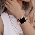 thumbnail image 2 of 2 Pack/3 Pack Stretchy Nylon Solo Loop Bands for Apple Watch Bands 38mm 40mm 41mm 42mm 44mm 45mm, Adjustable Braided Sport Elastic Straps Women Men Wristbands for iWatch Series 7/6/5/4/3/2/1 SE, 2 of 7