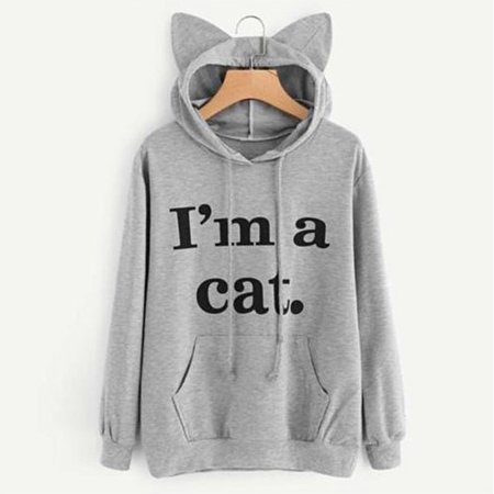 Sweat-Shirt à Capuche Imprimé Lettres Et Caractères Pour Femmes, Mode