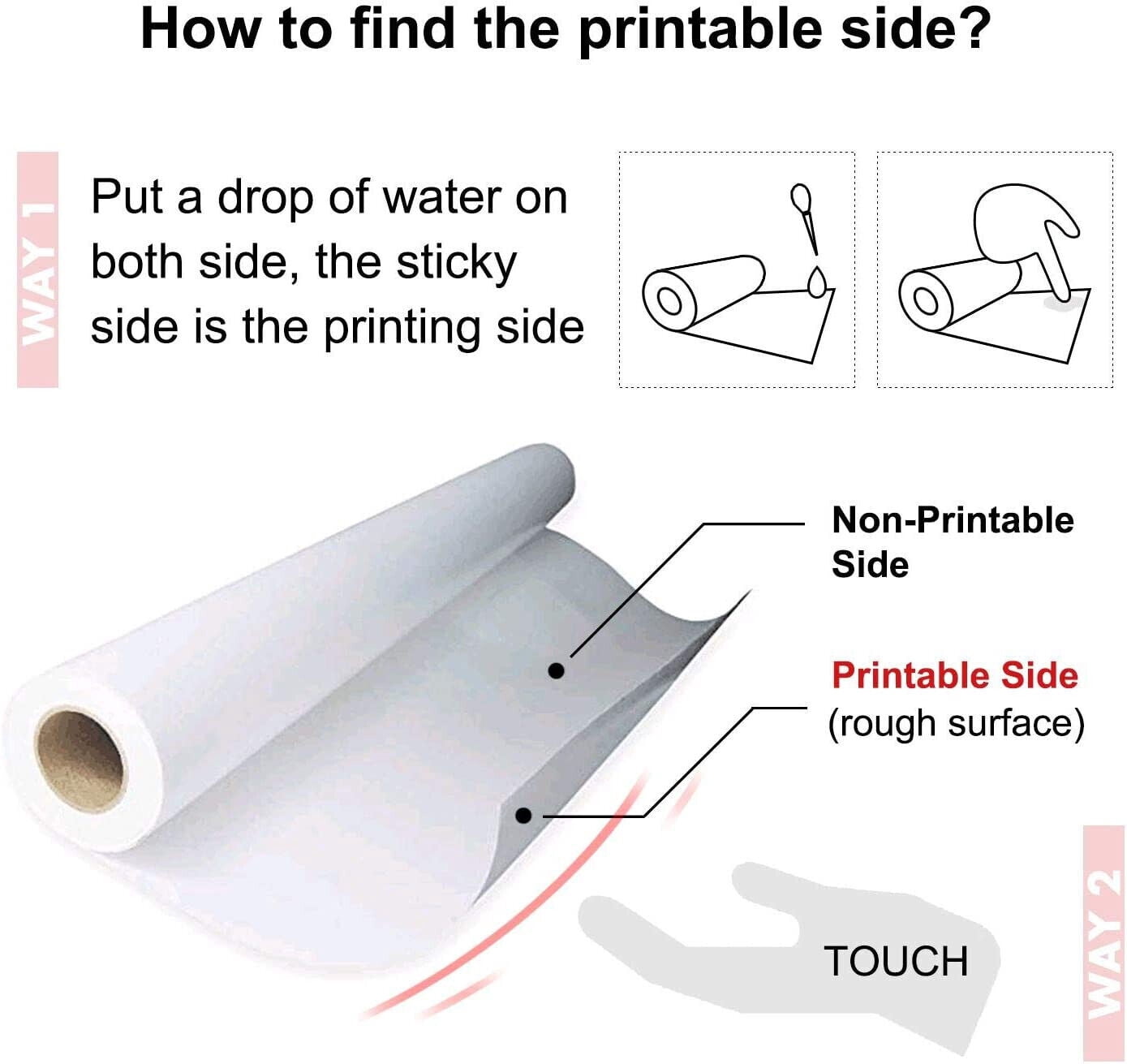 A-SUB 44" x 328' Sticky Sublimation Paper Roll for Heat Transfer 100gsm