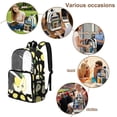 thumbnail image 4 of Xoenoiee Peach Print PVC See Through Backpack 17" Heavy Duty Clear Transparent Bookbag for Girls, Large Capacity Elementary Schoolbag Kindergarten Preschool Backpack Travel Daypack, 4 of 7