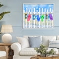 thumbnail image 2 of Stupell Industries Summer Clothesline with Flip Flops White Framed Giclee Art design by Paul Brent, 24 x 30, 2 of 8