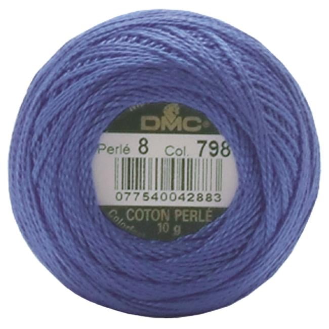 DMC Pearl Cotton Ball Size 8 87yd-Dark Delft Blue