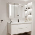 thumbnail image 4 of Floor Luxury Locker Bathroom Cabinet Toilet Modern Sink Shelves Bathroom Cabinet Toilet Metal Badkamer Kast Home Furniture DQ My Lux Decor Round, 4 of 27