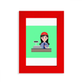 thumbnail image 1 of Service Cashier Supermarket Checkout Picture Display Art Red Photo Frame, 1 of 4